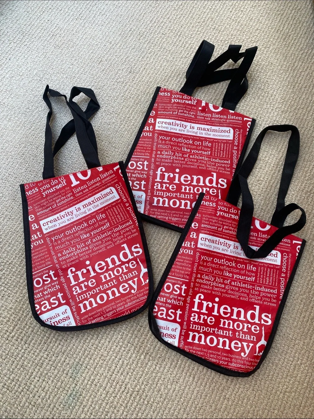Set of 3 Lululemon Small Reusable Tote Bags